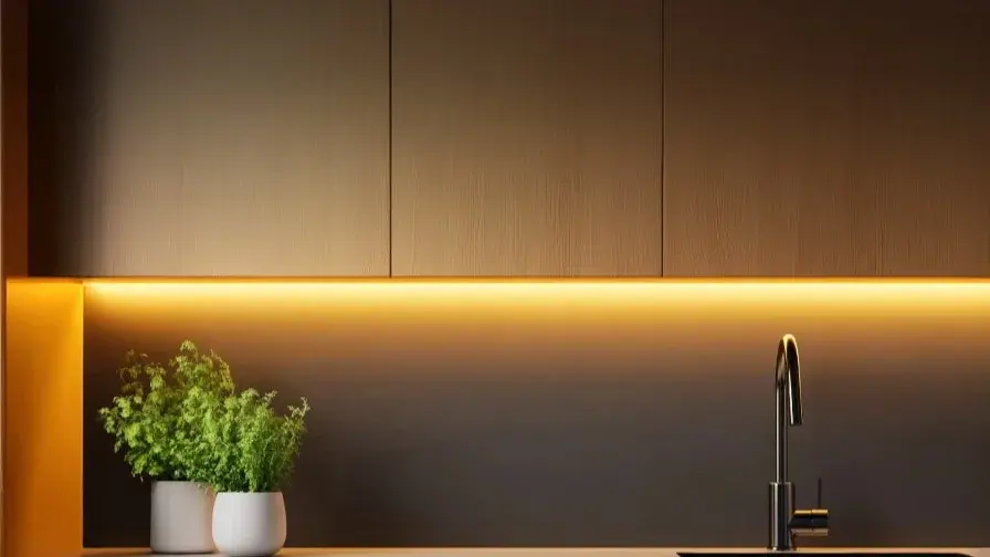 Renovated bathroom with backlit LED mirrors installed by Quantum